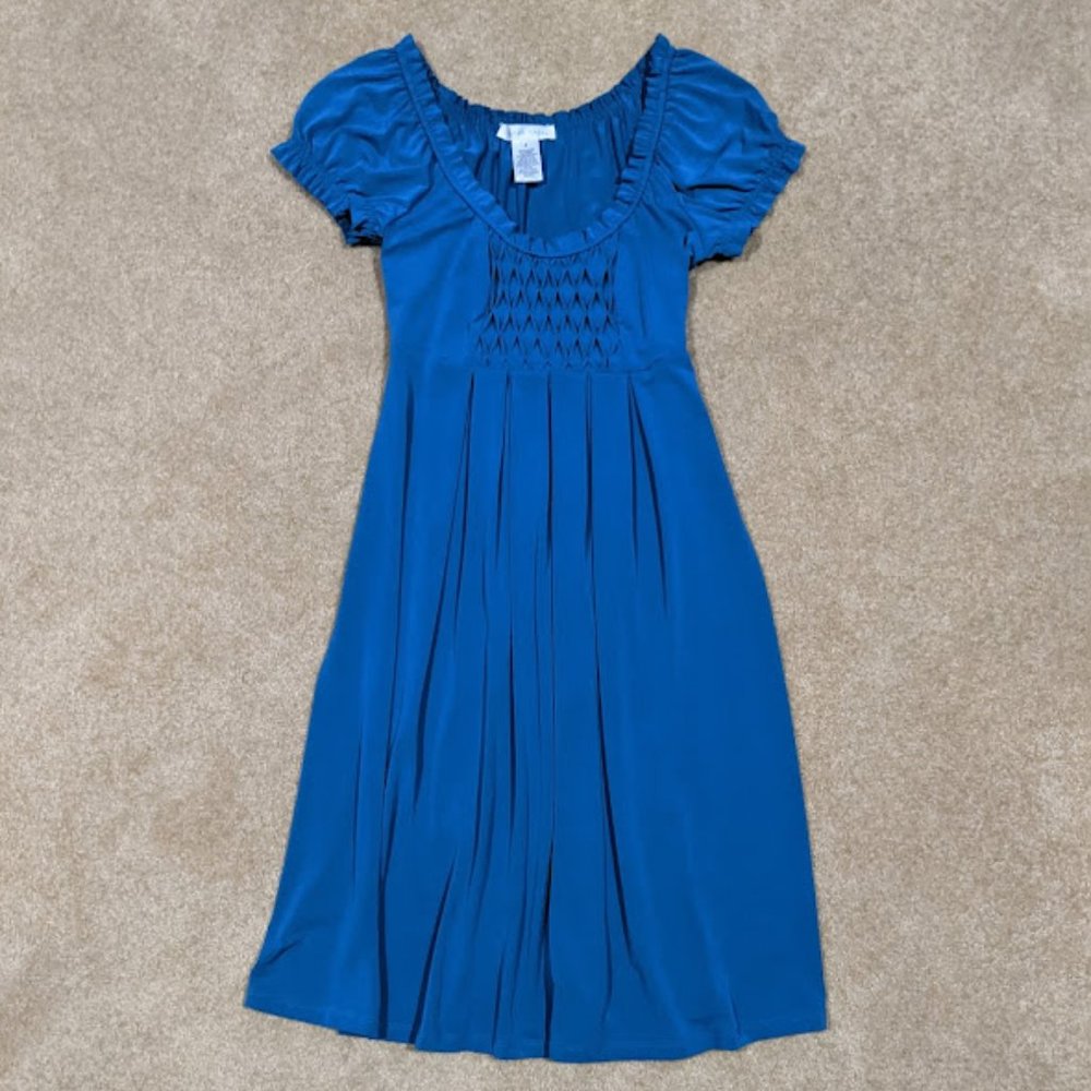 London Times Teal Regency Empire Dress